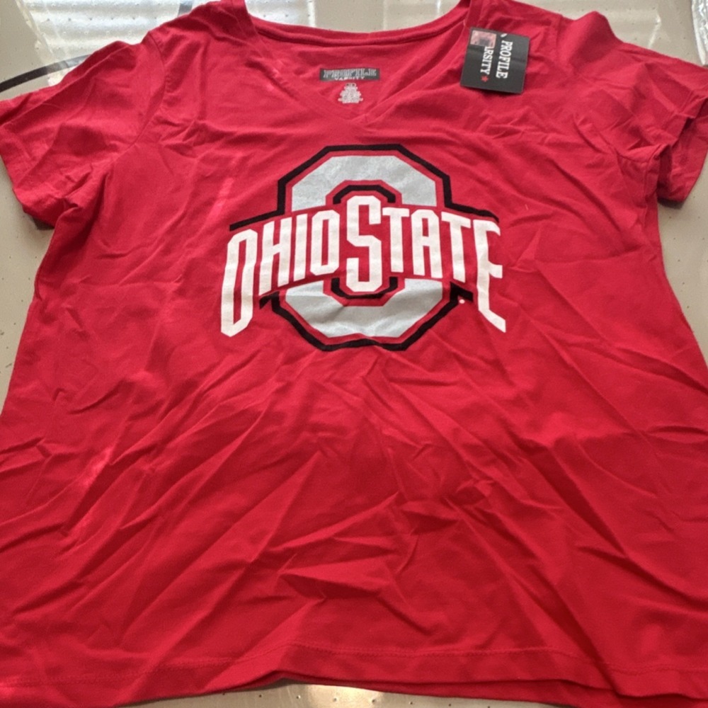 Profile Varsity Ohio State Buckeyes Shirt Red 1X NCAA Fan Apparel